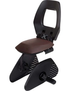 Kindersitz für Hinten Bobike One Junior - Schwarz/Braun - Gepäckträgerbefestigung