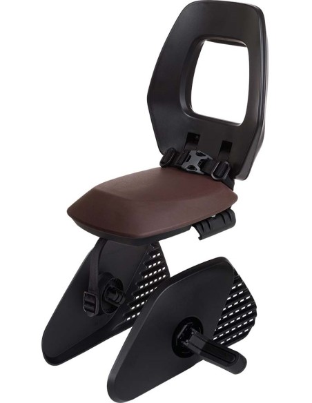 Kindersitz für Hinten Bobike One Junior - Schwarz/Braun - Gepäckträgerbefestigung