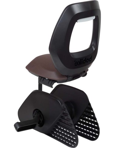 Kindersitz für Hinten Bobike One Junior - Schwarz/Braun - Gepäckträgerbefestigung