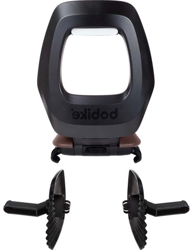 Kindersitz für Hinten Bobike One Junior - Schwarz/Braun - Gepäckträgerbefestigung