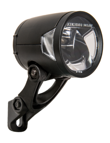 Scheinwerfer Herrmans H-Black MR8 Dynamo - Ein/Aus-Funktion - mit Halterung - 180 Lumen