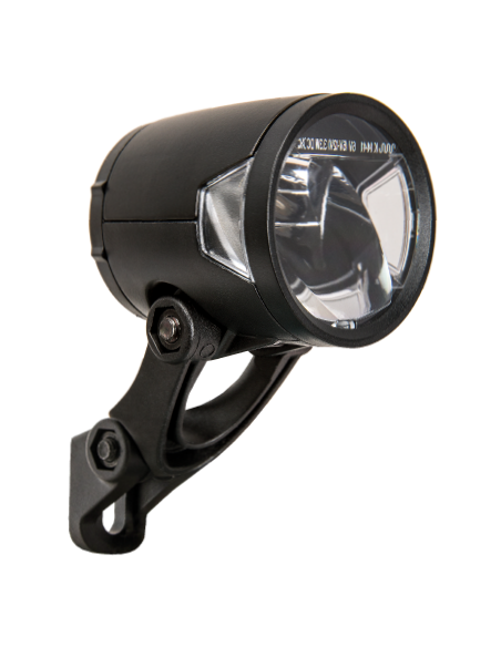 Scheinwerfer Herrmans H-Black MR8 Dynamo - Ein/Aus-Funktion - mit Halterung - 180 Lumen