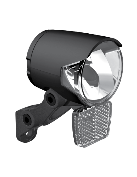 Scheinwerfer Herrmans H-Black MR4 Dynamo - Ein/Aus-Funktion - mit Halter - 100/120 Lumen