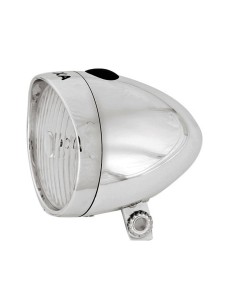 Scheinwerfer AXA Classic mit Batterien - On/Off - silber