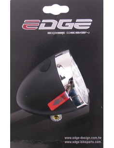 Scheinwerfer Edge Retro Schwarz/Chrom - 3 Led - On/Off - mit Batterien (blister verpackung)