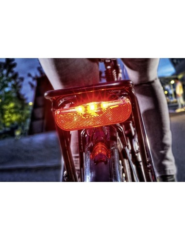 Gepäckträger Rücklicht Trelock LS615 Duo Flat Signal - 50mm (dynamo montiering)