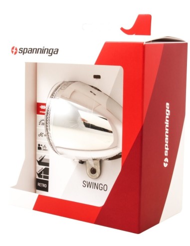 Scheinwerfer Spanninga Swingo XB LED Mit Reflector/Batterien - Chrom