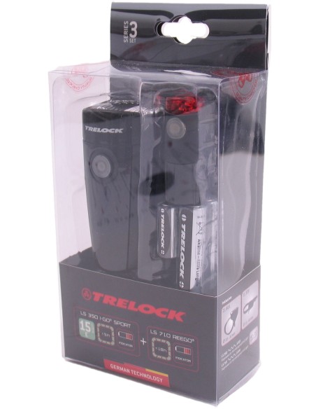 Beleuchtungsset Trelock LS350 + LS710 I-Go Sport - Schwarz