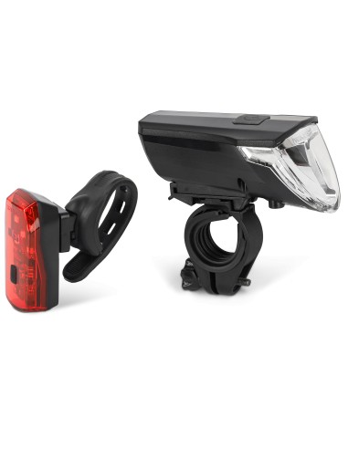 Beleuchtungsset Edge Razor 60 Lux - inkl. Bremslichtfunktion - StVZO Zulassung - USB Aufladbar