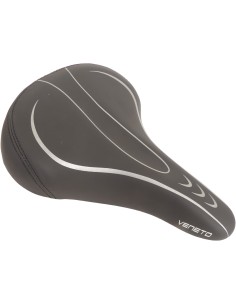 Fahrradsattel Edge Veneto inkl. Pick-up-Halterung und Rücklicht -Schwarz