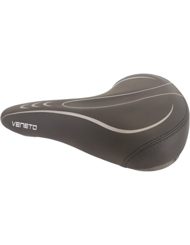 Fahrradsattel Edge Veneto inkl. Pick-up-Halterung und Rücklicht -Schwarz