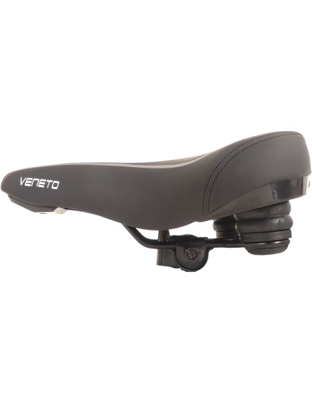 Fahrradsattel Edge Veneto inkl. Pick-up-Halterung und Rücklicht -Schwarz