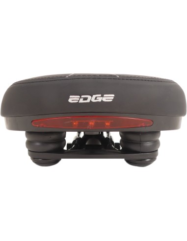 Fahrradsattel Edge Veneto inkl. Pick-up-Halterung und Rücklicht -Schwarz