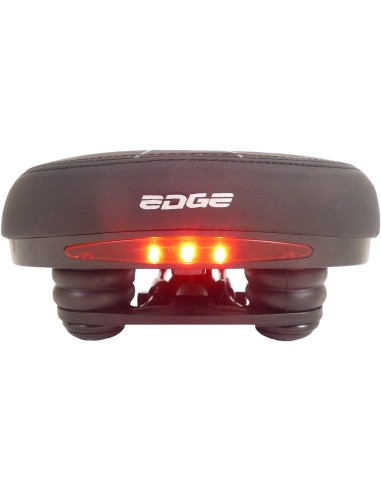 Fahrradsattel Edge Veneto inkl. Pick-up-Halterung und Rücklicht -Schwarz