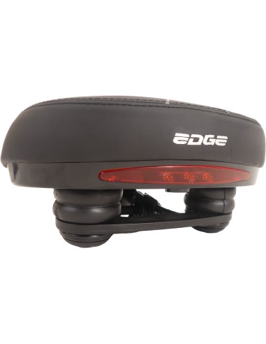 Fahrradsattel Edge Veneto inkl. Pick-up-Halterung und Rücklicht -Schwarz