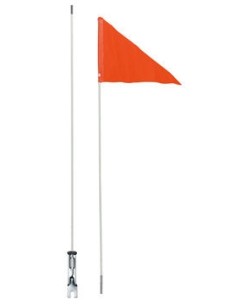 Fahrradflagge Icetoolz 24052G0 mit teilbarem Fiberglasstab 150 cm - Orange