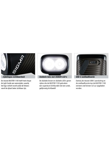 Scheinwerfer Sigma Buster 1100 USB mit Schraubhalterung