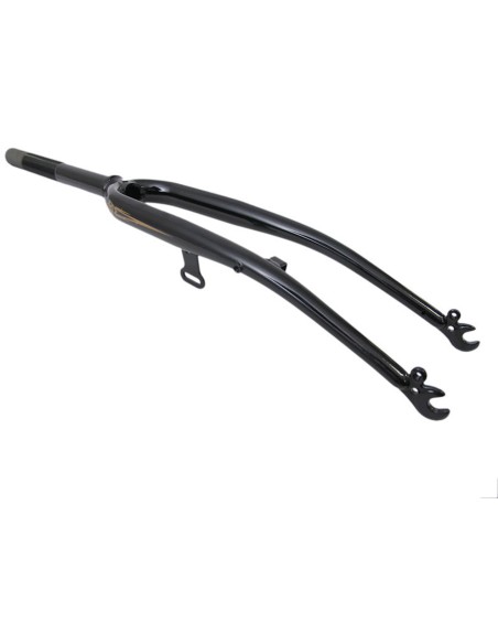 Gabel  28x 1-1/8" Schwarz mit Dynamohalter + Cantisockel für Trommelbremse