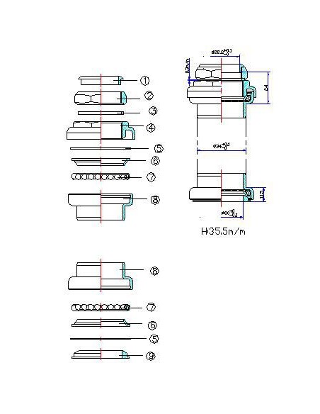 Steuersatz Tecora 1" +1-1/8" 22,2-25,0-30,0