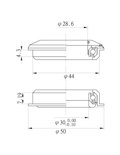 Steuersatz 1-1/8 Semi-integriert - alu Schwarz
