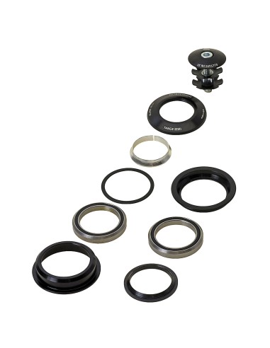 Steuersatz 1-1/8 Semi-integriert - alu Schwarz