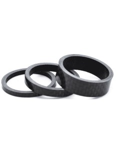 Distanzringe  1-1/8" (ø28.6) 3-teilig 2/5/10mm Carbon