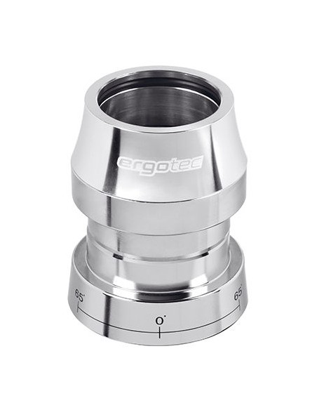 Steuersatz Ergotec A118AC-ES ahead mit 65° Lenkerblock 1 1/8" ohne Gewinde - Schwarz