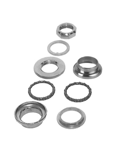 Steuersatz 1" Eco Ahead für 25,4mm Lenker (B130mm / B230mm) Stahl - Silber