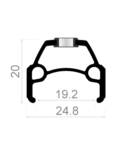 Felge Rodi Connect 28/29" / 622 x 19C Aluminium - 36 Löcher 14G - Silber