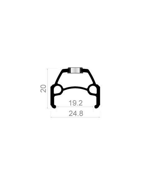 Felge Rodi Connect 28/29" / 622 x 19C Aluminium - 36 Löcher 14G - Silber