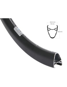Felge Ryde Dutch 19 - 28" / 622 x 19C Aluminium 36 Löcher Scheibe - Schwarz