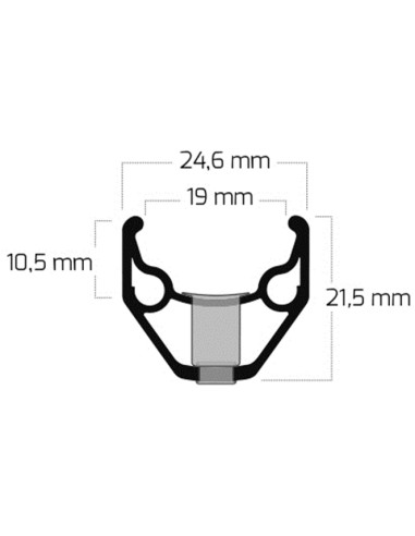 Felge Ryde ZAC 2000 28" / 622 x 19C Aluminium 36 Löcher 14G - Schwarz