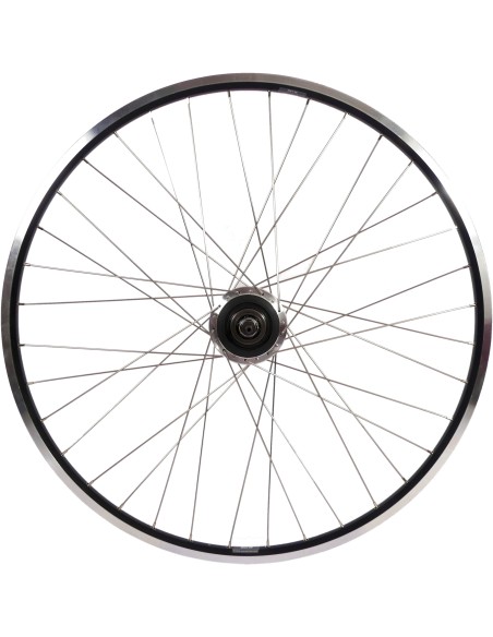Hinterrad 28" / 622 x 19C mit Shimano Nexus 7 Nabe für Rollerbremsen - Schwarze Felge mit Edelstahlspeichen