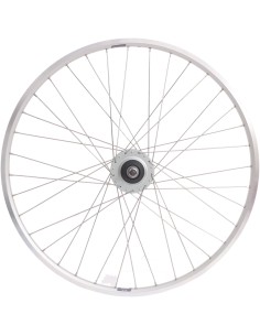 Hinterrad 28" Nexus 8 Rollenbremsnabe mit silberner Felge und Edelstahlspeichen