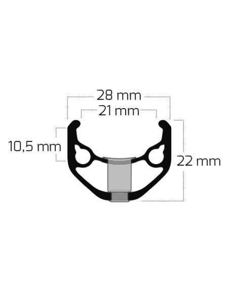 Felge Ryde ZAC 421 28/29 "/ 622 * 21C Aluminium - 36 Loch 14G - Schwarz