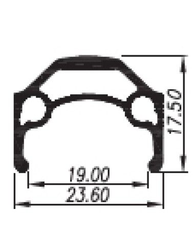 Felge Primax E STR19 28" - 622 x 19C - 36 Loch - Speiche 14 / französisches Ventil - Silber mit Bremsfelge