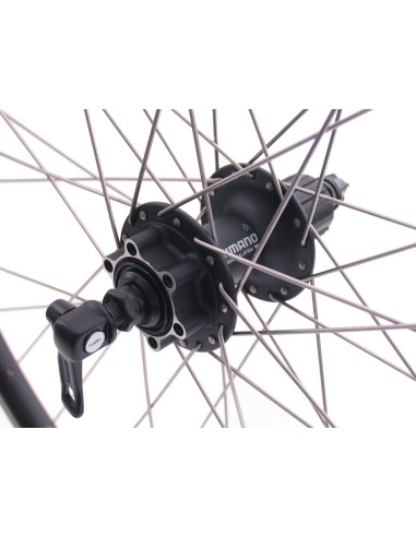 Hinterrad 28/29 "/ 622x19C Ryde Andra 30 Felge mit Shimano FH-M525 7/8/9 Nabe für 6-Loch-Bremsscheibe - Schwarz