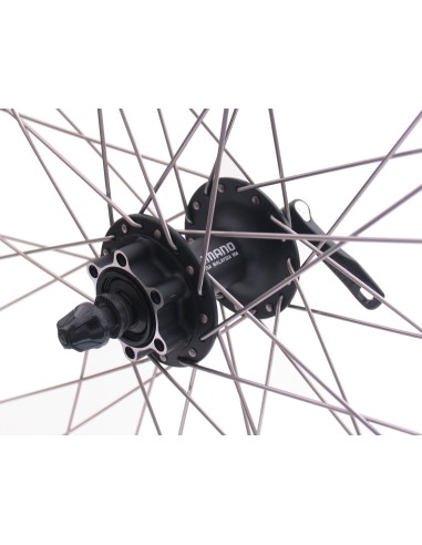 Vorderrad 559x19C Ryde Andra 30 Felge mit Shimano FH-M525 Nabe für 6-Loch-Bremsscheibe - Schwarz