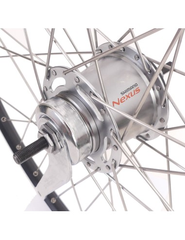 Hinterrad 28" / 622 x 19C Ryde ZAC19 Felge mit Shimano Nexus 7 Bremsnabe - Schwarz / Silber