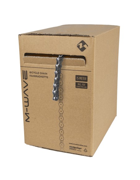 Kette M-Wave 1-5-6-7 fach Schaltung 1/2 - 3/32" - Braun  (15 Meter auf Rolle)