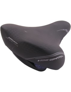 Fahrradsattel Selle Bassano Volare XXL BigCity mit Elastomer-Dämpfung - Schwarz