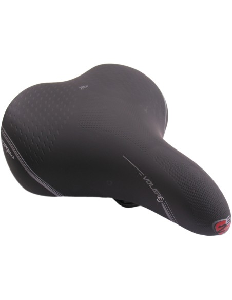 Fahrradsattel Selle Bassano Volare XXL BigCity mit Elastomer-Dämpfung - Schwarz