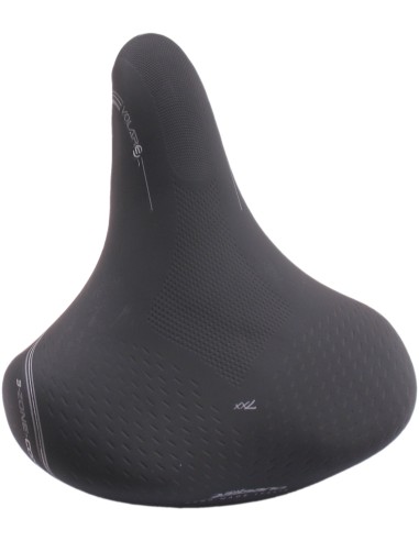 Fahrradsattel Selle Bassano Volare XXL BigCity mit Elastomer-Dämpfung - Schwarz