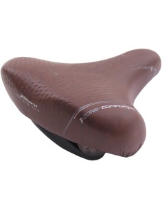 Fahrradsattel Selle Bassano Volare XXL BigCity mit Elastomer-Dämpfung - Braun