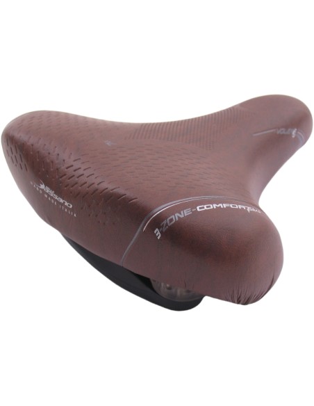 Fahrradsattel Selle Bassano Volare XXL BigCity mit Elastomer-Dämpfung - Braun