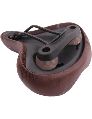 Fahrradsattel Selle Bassano Volare XXL BigCity mit Elastomer-Dämpfung - Braun