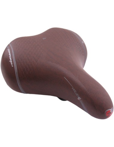 Fahrradsattel Selle Bassano Volare XXL BigCity mit Elastomer-Dämpfung - Braun