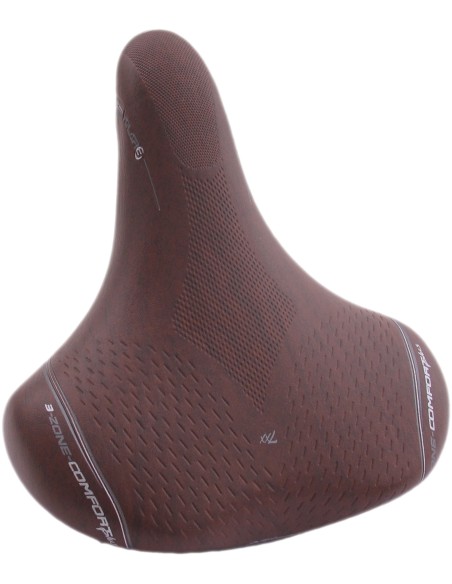Fahrradsattel Selle Bassano Volare XXL BigCity mit Elastomer-Dämpfung - Braun