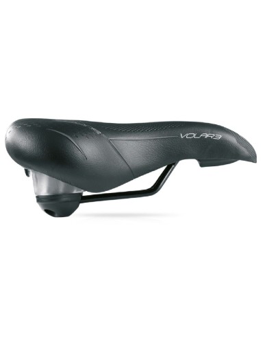 Fahrradsattel Selle Bassano Volare XL BigCity mit Elastomer-Dämpfung - Schwarz