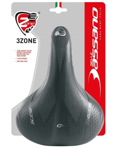 Fahrradsattel Selle Bassano Volare XL BigCity mit Elastomer-Dämpfung - Schwarz